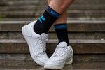 Купити Шкарпетки водонепроникні Dexshell Running, p-p L, з блакитними смугами в Україні