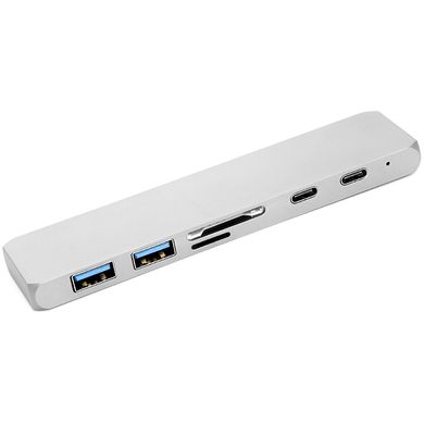 Купити USB-хаб PowerPlant Type-C - HDMI 4K, USB 3.0, USB Type-C, SD, microSD (CA911684) в Україні