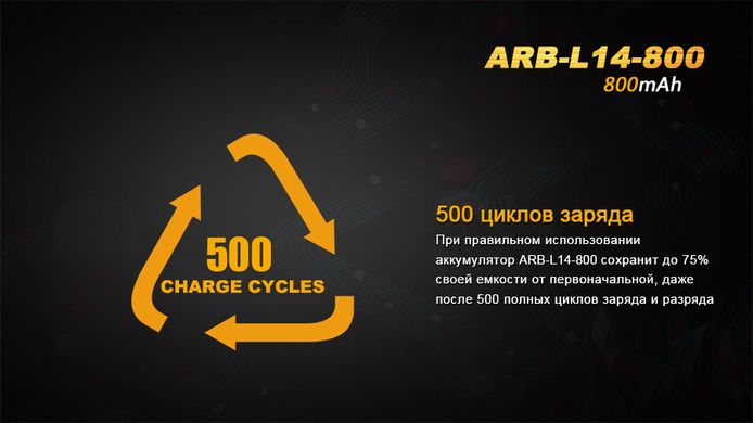Купити Акумулятор 14500 Fenix ​​800 mAh Li-ion в Україні