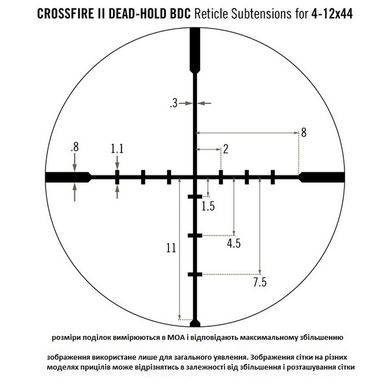 Купити Приціл оптичний Vortex Crossfire II 4-12x44 BDC (CF2-31015) в Україні
