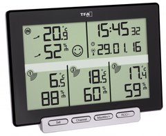 Купить Термогигрометр цифровой + 3 внешних радиодатчика TFA «MULTI-SENSE» 30305701 в Украине