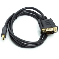 Купити Відео кабель PowerPlant mini DisplayPort (M) - VGA (M), 1 м, чорний (CA911998) в Україні