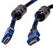 Відео кабель PowerPlant HDMI - HDMI, 5м, позолочені конектори, 1.4V, Nylon, Double ferrites KD00AS1203