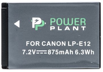 Купити Акумулятор PowerPlant Canon LP-E12 875mAh (DV00DV1311) в Україні