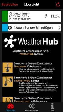 Температурна станція для смартфонів WeatherHub SmartHome System Set1 TFA 31400102