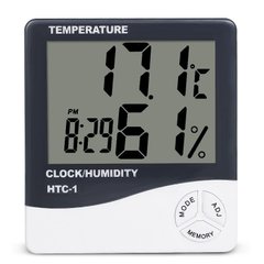 Купить Электронный комнатный термометр гигрометр с часами KETOTEK НТС-1 в Украине