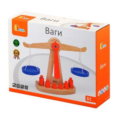 Купить Деревянные учебные весы Viga Toys с гирями (50660) в Украине