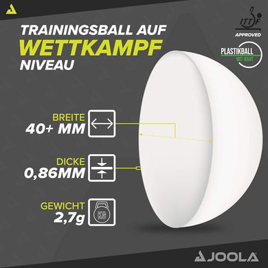 Купити М'ячі для настільного тенісу Joola Magic ABS 40+ White 72 шт (44216) в Україні