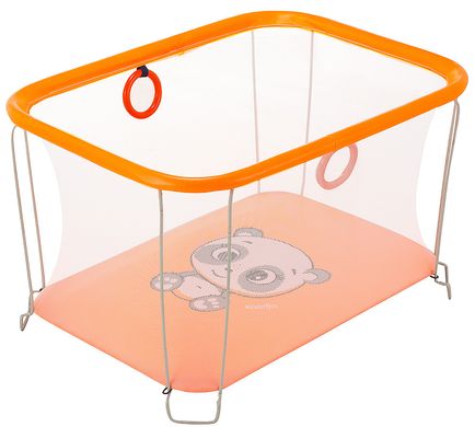 Купить Манеж детский игровой KinderBox солнышко панда Оранжевый (SUN 8995) в Украине