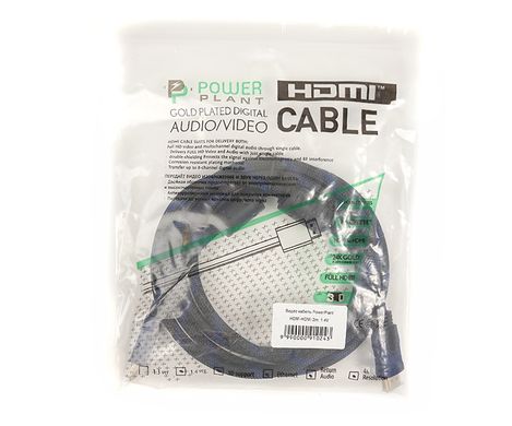 Купить Видео кабель PowerPlant HDMI (M) – HDMI (M), 1.4V, 30AWG, 4K х 2K, 2 м (CA910243) в Украине