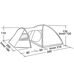 Купить Палатка трехместная Easy Camp Eclipse 300 Rustic Green (120386) в Украине