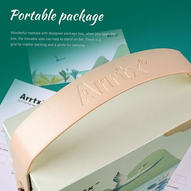 Купить Спиртовые маркеры Arrtx Alp ASM-02GN 24 цвета, зеленые оттенки. (LC302246) в Украине
