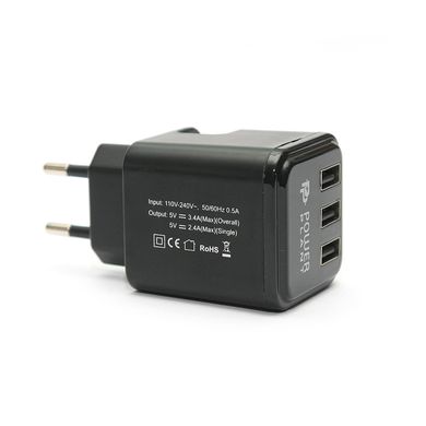 Купить Сетевое зарядное устройство для PowerPlant W-360 3xUSB: 220V, 3.4A (DV00DV5065) в Украине