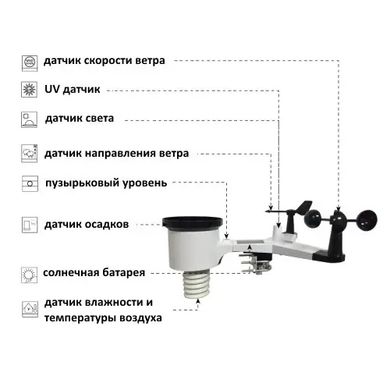 Купить Беспроводной комбинированный метеодатчик WН65 7в1 в Украине