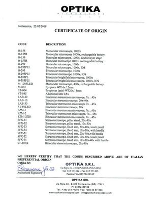 Купити Микроскоп Optika SZM-1 7x-45x Bino Stereo Zoom в Україні