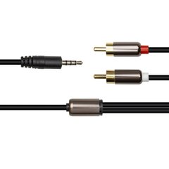 Купити Аудіо кабель PowerPlant 3.5мм Stereo Plug - 2*RCA, 1 м (CA912834) в Україні