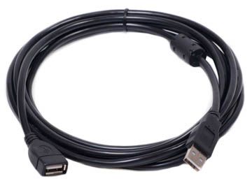Купить Кабель PowerPlant USB 2.0 AF – AM, 5м, One ferrite (KD00AS1212) в Украине