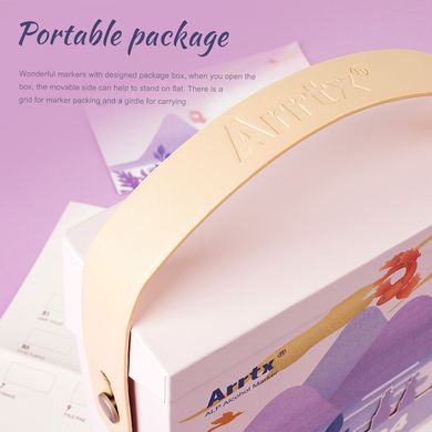Купити Спиртові маркери Arrtx Alp ASM-02PL 24 кольори, фіолетові відтінки (LC302239) в Україні
