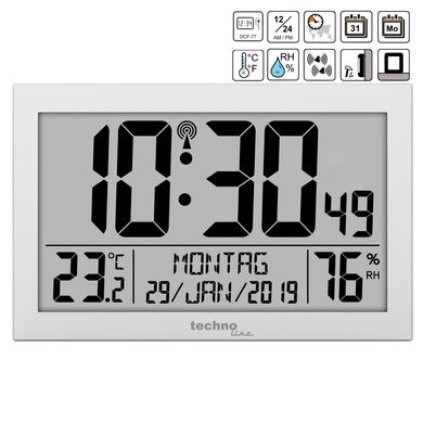 Купить Часы настенные Technoline WS8016 Silver (WS8016) в Украине
