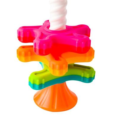 Купити Пірамідка-спінер Fat Brain Toys MiniSpinny тактильна (F134ML) в Україні