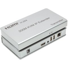 Купити Подовжувач HDMI сигналу PowerPlant HDMI 1080P/60hz, до 200м, через CAT5E/6 (HDES200-KVM) (CA912940) в Україні