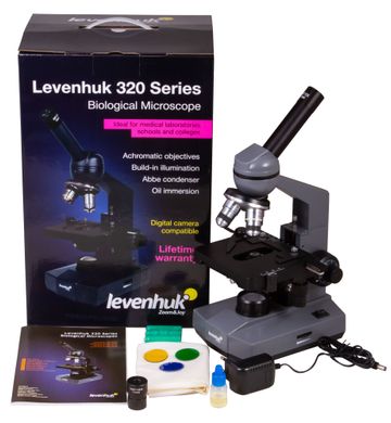 Купить Микроскоп Levenhuk 320 PLUS, монокулярный в Украине