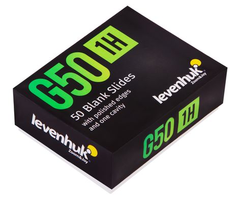 Купить Стекла предметные с лункой Levenhuk G50 1H, 50 шт. в Украине