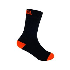 Купити Непроникні до води дитячі шкарпетки Dexshell Ultra Thin, розмір M, чорний/помаранчевий в Україні