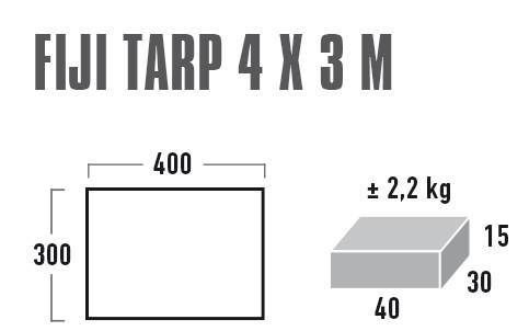 Купити Тент High Peak Fiji Tarp 4 x 3 m Grey (10022) в Україні