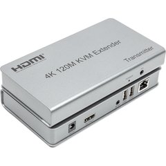 Купить Удлинитель HDMI сигнала PowerPlant HDMI 4K/30hz, до 120м, через CAT5E/6 (HDES120-KVM) (CA912933) в Украине
