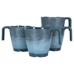 Купити Набір чашок Gimex Mug Stone 4 Pieces 4 Person Dark Blue (6917120) в Україні