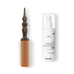 Купить Термобрашинг Hotlron Brush W128-38, 38 мм + Спрей-термозащита для волос Hillary CHIA, 120 мл в Украине