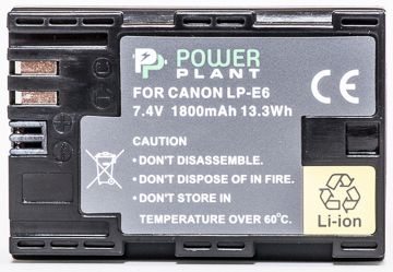 Купити Акумулятор PowerPlant Canon LP-E6 Chip 1800mAh (DV00DV1243) в Україні