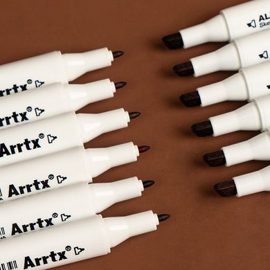 Купити Спиртові маркери Arrtx Alp ASM-02-SK02 12 кольорів, відтінки шкіри (LC302604) в Україні