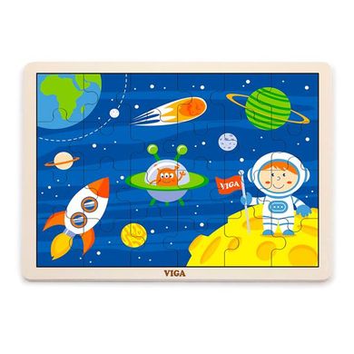 Купить Деревянный пазл Viga Toys В космосе, 24 эл. (51461) в Украине