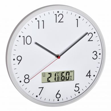 Часы настенные с цифровым термометром и гигрометром TFA 60304802