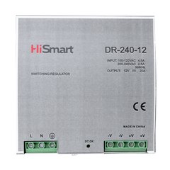 Купити Блок живлення HiSmart 12V, 20A, 240W, DIN (DR-240-12) в Україні