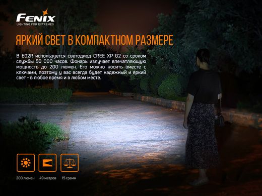 Купить Фонарь ручной Fenix ​​E02R синий в Украине