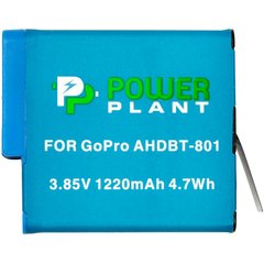 Купить Аккумулятор PowerPlant GoPro AHDBT-801 1220mAh (декодированный) (CB970377) в Украине