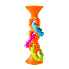 Купить Прорезыватель-погремушка на присосках Fat Brain Toys pipSquigz Loops оранжевый (F165ML) в Украине