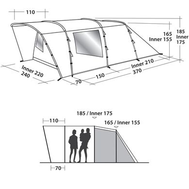 Купить Палатка Easy Camp Palmdale 400 Forest Green (120368) в Украине