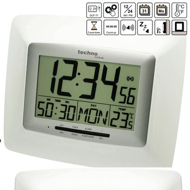 Купить Часы настенные Technoline WS8100 White/Silver (WS8100) в Украине