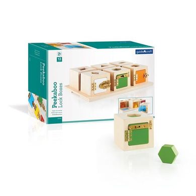 Купить Сортер Guidecraft Manipulatives Коробочки с геометрическими фигурами (G5058) в Украине