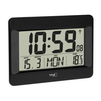 Купити Цифровий настінний годинник з термометром TFA 60451901 в Україні