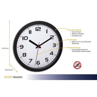 Купити Годинник настінний TFA Sweep 60305001 в Україні