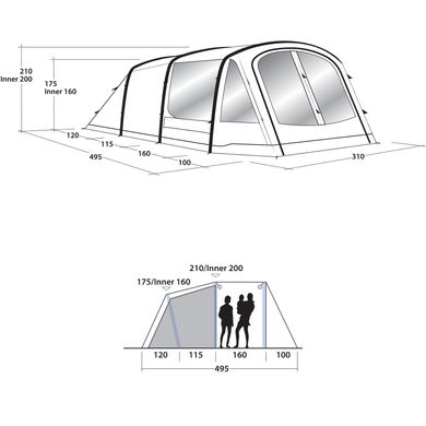 Купить Палатка Outwell Rosedale 5PA Зеленый (111179) в Украине