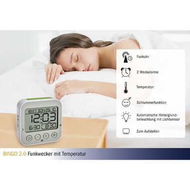 Купити Будильник TFA BINGO 2.0 з термометром 60255002 в Україні