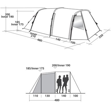 Купить Палатка Easy Camp Huntsville 600 Red (120341) в Украине