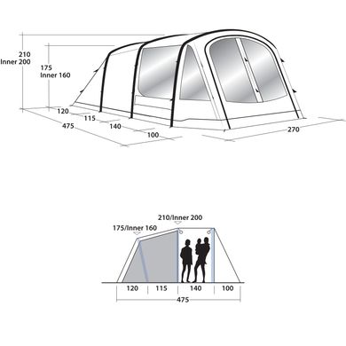 Купить Палатка Outwell Rosedale 4PA Green (111178) в Украине