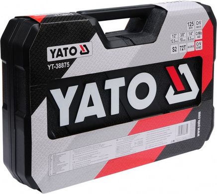 Купити Набір інструментів для ремонту автомобіля Yato YT-38875 125 шт Сріблястий (hub_np2_1458) в Україні
